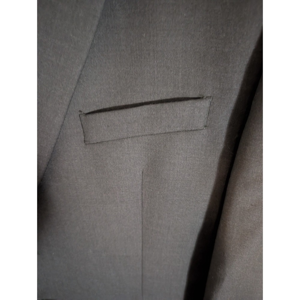 Lauren Ralph Lauren Suit Mens 46R Black Solid 2 Button Notch Lapel Single Vent - Picture 5 of 12